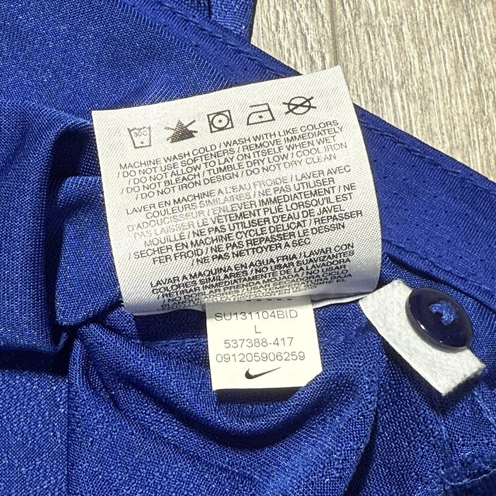 Nike Buffalo Bills Dri-Fit Polo Shirt Mens Large Blue Red Team Issue NFL Logo - Picture 7 of 10